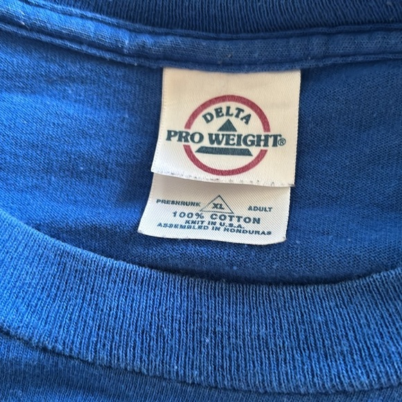 VTG 90’s Delta Pro Weight Chicago Cubs Crewneck LS Tee Big Back Logo Blue Red - Picture 5 of 7